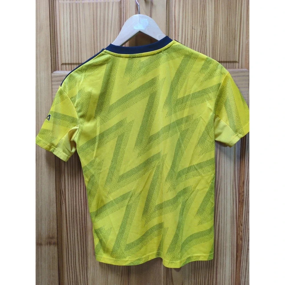 Arsenal Youth Large Premier League Soccer Jersey Adidas Fly Emirates Yellow